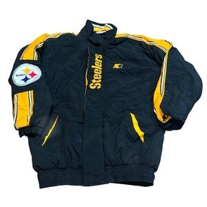 VTG 90s Pittsburgh Steelers Starter Pro Line Jacket Medium NFL Football READ
